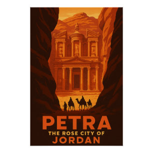 Póster Petra - La ciudad Rosa de Jordania