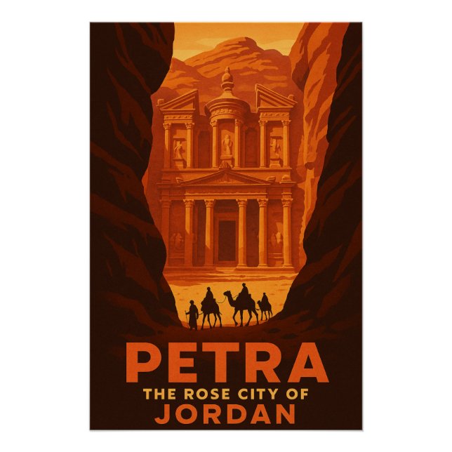 Póster Petra - La ciudad Rosa de Jordania (Anverso)