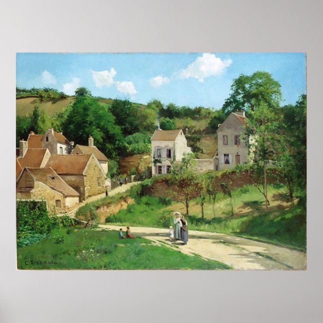 Póster Petróleo Camille Pissarro - Hermitage Pontoise 186 (Frente)