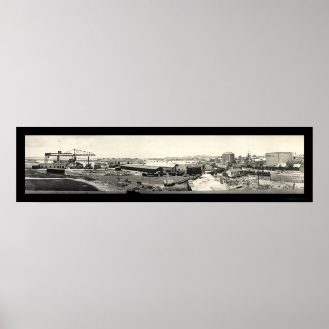 Póster Petróleo carbónico Foto de Puerto Rico 1919 (Frente)