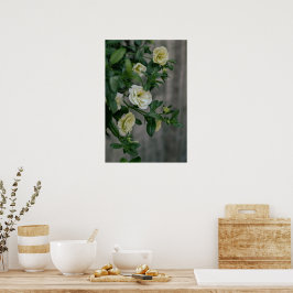 Póster Petunias Amarillas Vintage