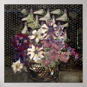 Póster Petunias de Charles Rennie Mackintosh