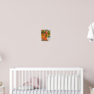 Póster Petunias de coral en una maceta