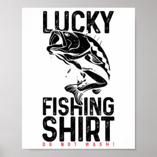 Póster Pez de amuleto de la suerte de pesca Regalo divert