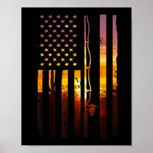 Póster Pez de la bandera americana Pescador de peces dive