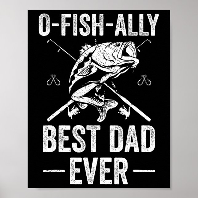 Póster Pez de papá divertido B pesca padre  (Frente)