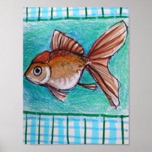 Póster Pez dorado de fantasía