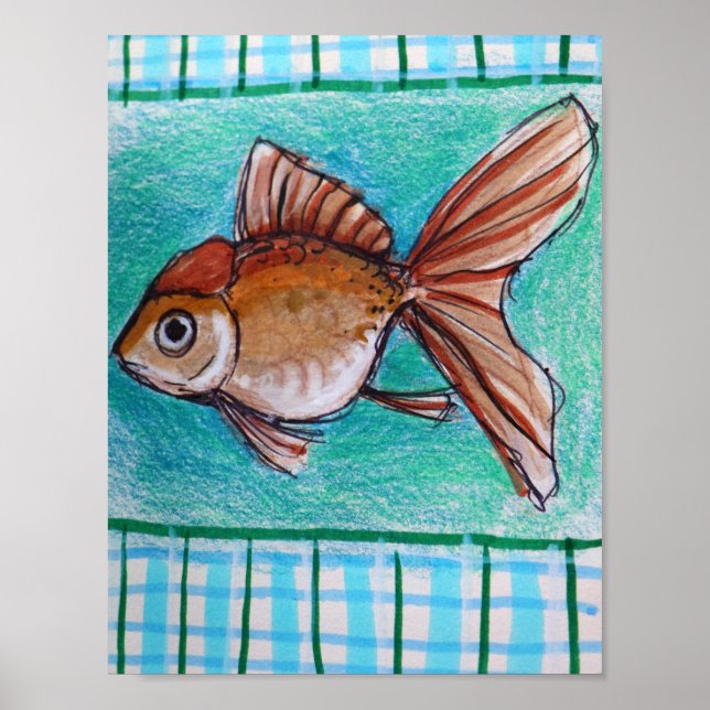 Póster Pez dorado de fantasía (Frente)