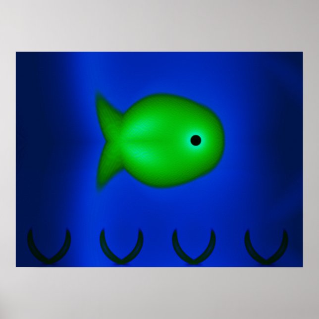 Póster Pez Fractal (Frente)
