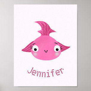 Póster Pez grande rosa