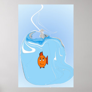 Póster Pez preocupado