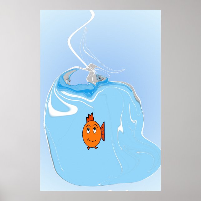 Póster Pez preocupado (Frente)