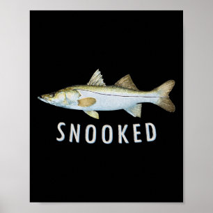 Póster Pez robalo pesca en aguas saladas cerca de la cost