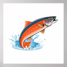 Póster Pez salmón