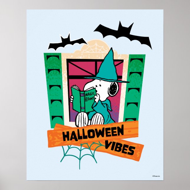 Póster Pez Snoopy Pociones Mágicas Halloween (Frente)