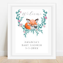 Pezo acuarela en flor bienvenida ducha bebé