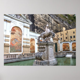Póster Pferdeschwemme Salzburg Austria
