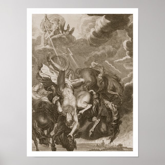 Póster Phaeton Struck down by Jupiter's Thunderbolt, 1731 (Frente)