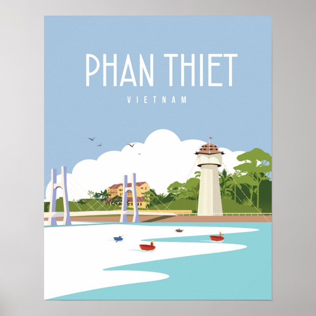Póster Phan Thiet vietnam | Cartel de viaje (Frente)