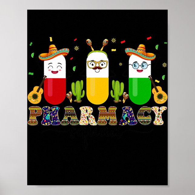 Póster Pharmacy Squad Dental Assistant Cinco De Mayo  (Frente)