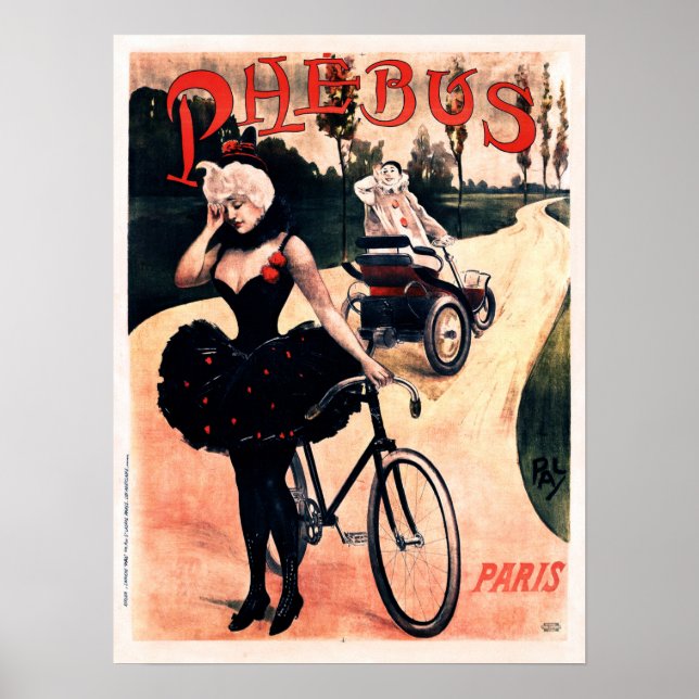 Póster PHEBUS BICICYCLES Francia PAL Jean Paleologu (Frente)