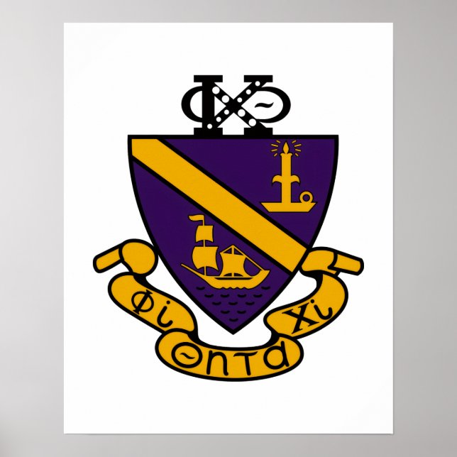 Póster Phi Chi Theta | Cresta de Color (Frente)