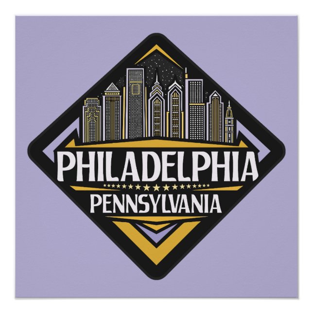 Póster Philadelphia Pennsylvania (Anverso)