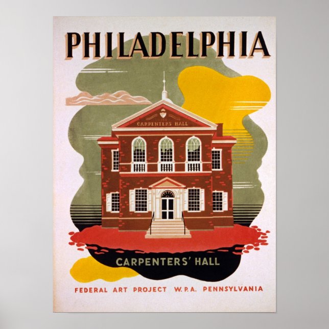 Póster Philadelphia WPA Vintage Poster (Frente)