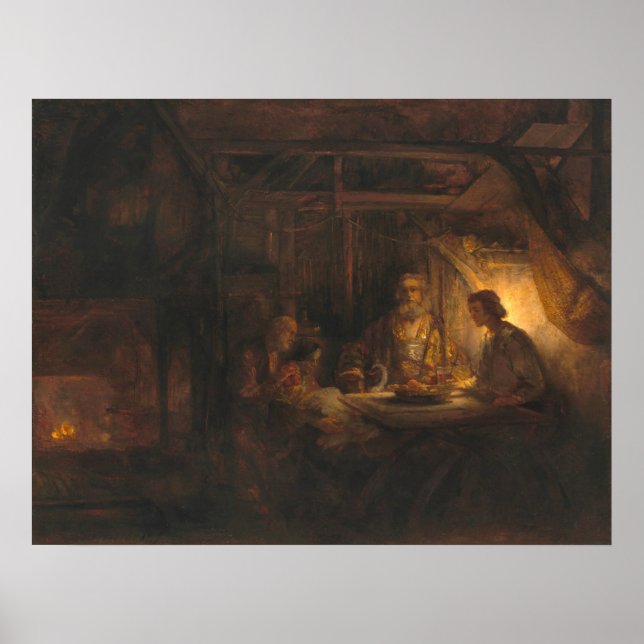 Póster Philemon y Baucis - Poster Bella Artes Rembrandt (Frente)