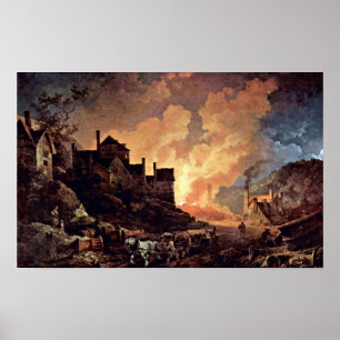 Póster Philip James de Loutherbourg - Coalbrookdale