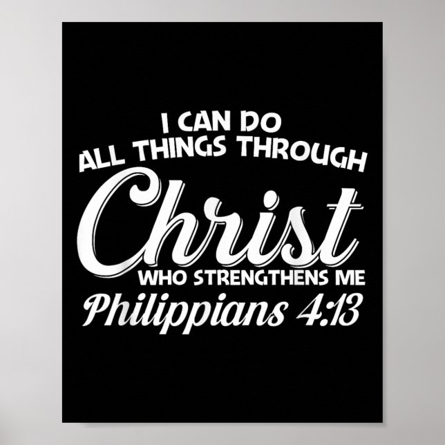 Póster Philipans 4 13 I Can Do All Things Through Christ  (Frente)