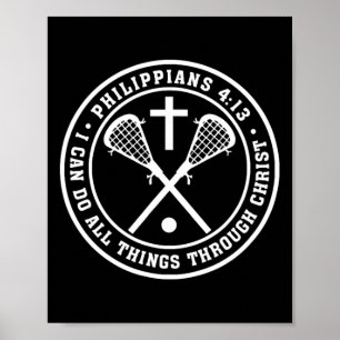 Póster Philippians 413 Christian Lacrosse Cross Jesus