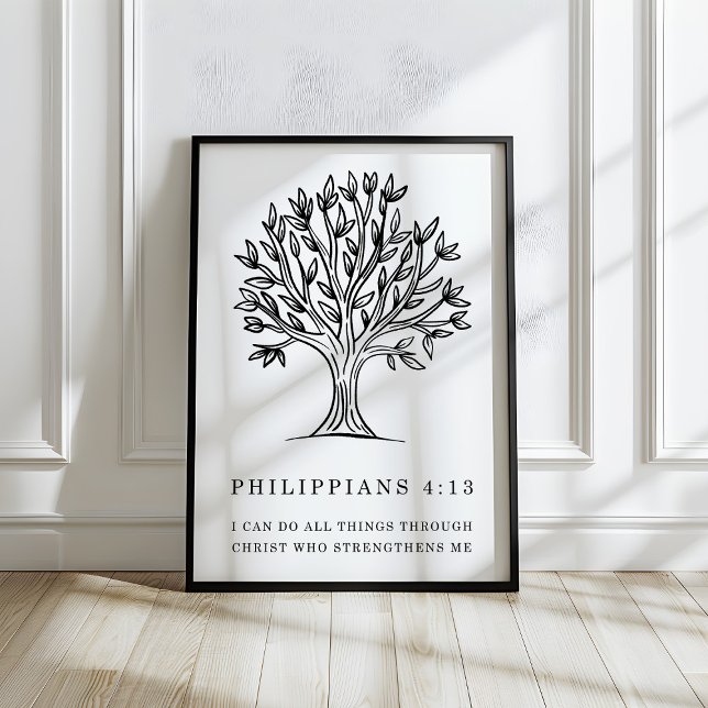 Póster Philippians 4:13 Christian Bible Verse Art (Subido por el creador)