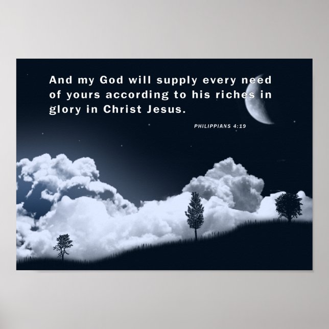 PÓSTER PHILIPPIANS 4:19 (Frente)