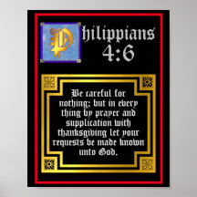 Philippians 4:6 Letra luminosa verso bíblico