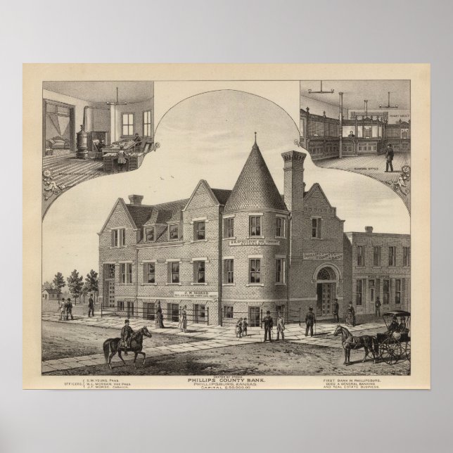 Póster Phillips County Bank, Phillipsburg, Kansas (Frente)