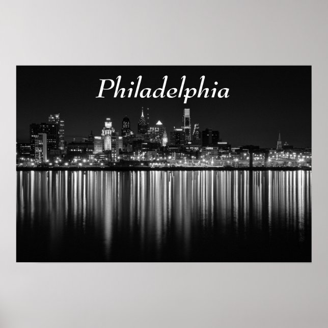 Póster Philly night b/w (Frente)