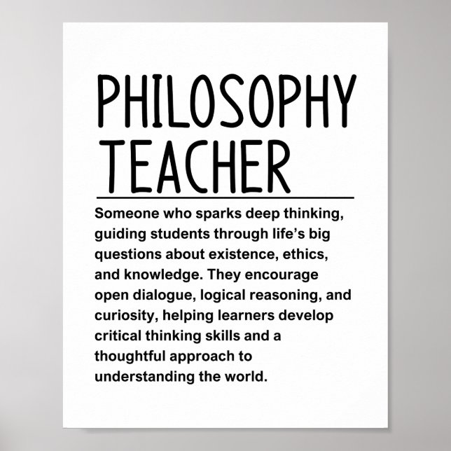 Póster Philosophy teacher (Frente)