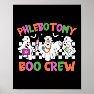 Póster Phlebotomy Boo Crew Flebotomist Halloween Costume