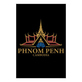 Póster Phnom Penh Cambodia Southeast Asia