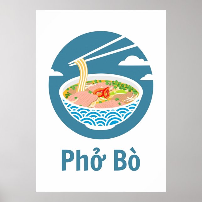 Póster Pho Bo vietnamita (Frente)