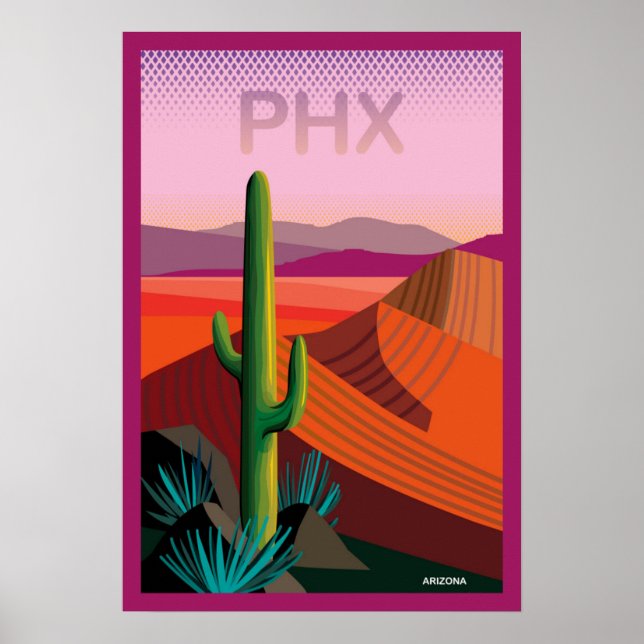 Póster Phoenix Arizona | Cartel de viaje (Frente)