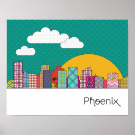Póster Phoenix, Arizona Skyline