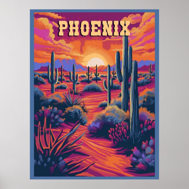 Póster Phoenix, Arizona Travel (Frente)