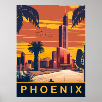 Póster Phoenix, Arizona, Viajes