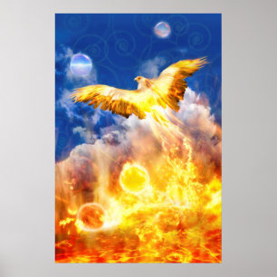 Póster Phoenix Bird RISE POR ENCIMA DE SUS PROBLEMAS