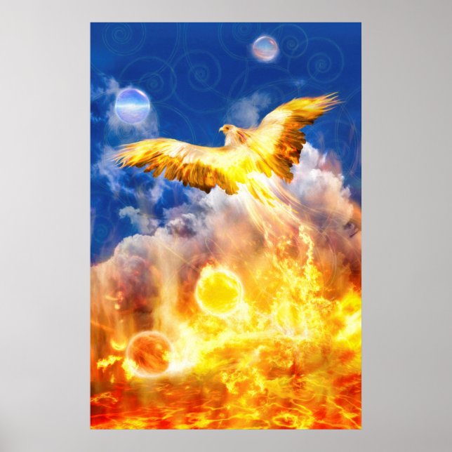 Póster Phoenix Bird RISE POR ENCIMA DE SUS PROBLEMAS (Frente)