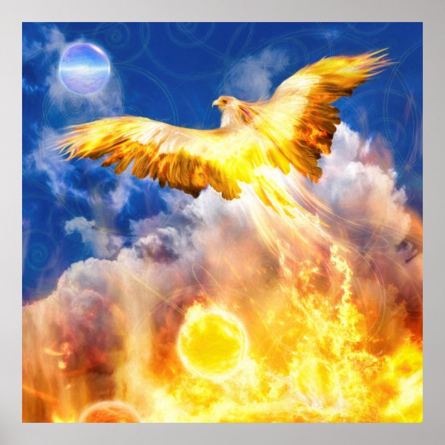 Póster Phoenix Bird RISE POR ENCIMA DE SUS PROBLEMAS (Frente)