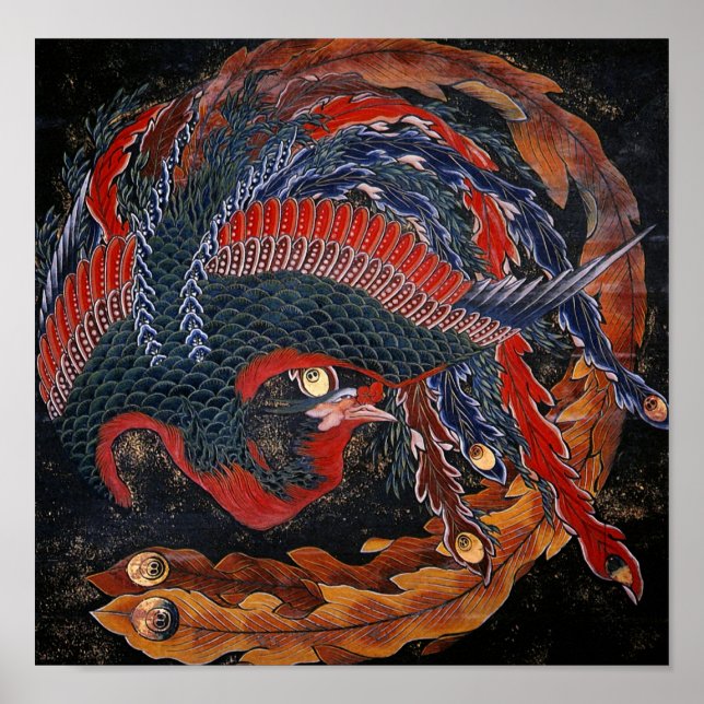 Póster Phoenix (Firebird Goddess) Hokusai Fine Art (Frente)