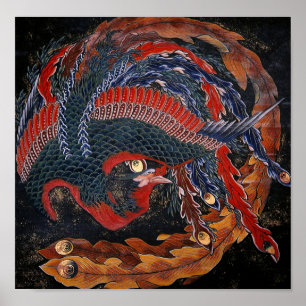 Póster Phoenix (Firebird Goddess) Hokusai Fine Art